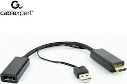 Cablexpert HDMI / USB-A masculin în DisplayPort feminin 1buc (DSC-HDMI-DP)