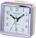 Rhythm Rhythm Tabletop Clock Plastic with Alarm Clock Purple CRE210NR12