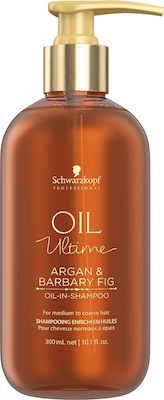 Schwarzkopf Oil Ultime Argan & Barbary Fig Oil-In Σαμπουάν για Λείανση για Όλους τους Τύπους Μαλλιών 300ml