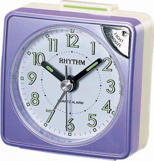 Rhythm Ceas De Masa Din Plastic Cu Ceas Deșteptător Violet CRE211NR12