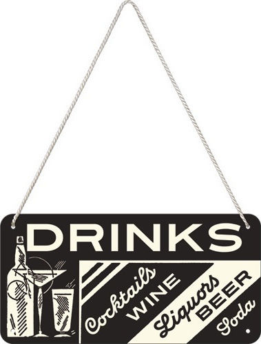 3D Sign Open Bar 20x1x10cm