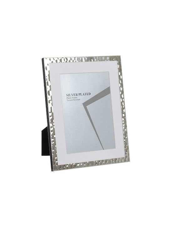 Inart Photo Frame Metallic 15x20cm with Silver Frame 2pcs