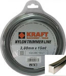 Kraft Alu Linie pentru tăierea ierbii Aluminiu Pătrată De lungime 29m și de grosime 4mm