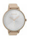 Oozoo Timepieces Uhr mit Beige Lederarmband