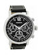 Oozoo Timepieces Watch Chronograph Battery with Black Leather Strap