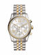 Michael Kors Lexington Damen Uhr Chronograph mit Gold Metallarmband