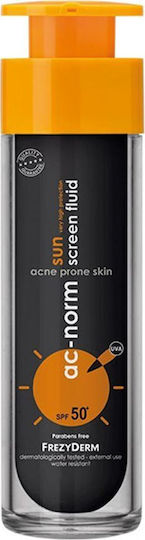 Frezyderm Active Αδιάβροχη Αντηλιακή Κρέμα Προσώπου SPF50 50ml