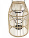 Zaros Lantern Bamboo Floor Beige 31.5x31.5x51.5εκ. 1pcs