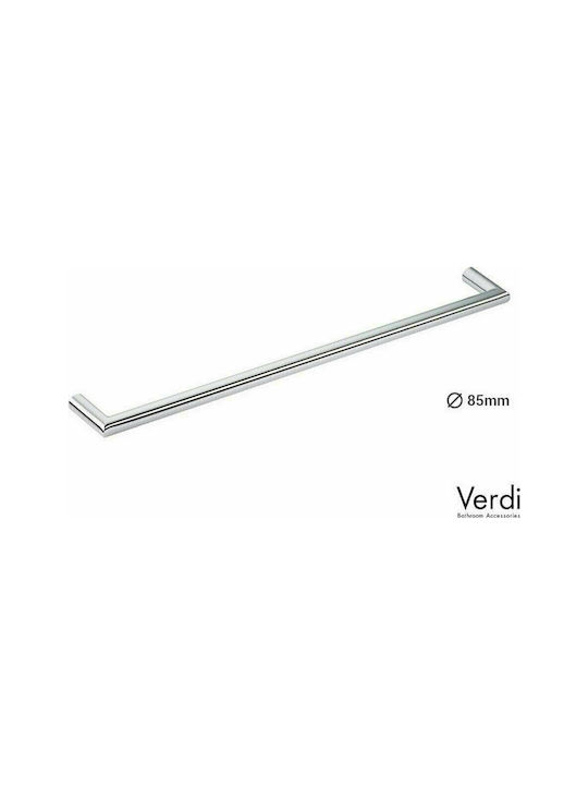 Verdi Lamda Single Wall-Mounted Bathroom Rail ​58x1.8cm Silver