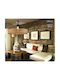 GloboStar Poli Pendant Light Brown with Rope for Socket E27 50x40x32cm