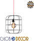 GloboStar Parrot Pendant Lamp E27 Black