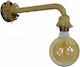GloboStar Cenadel Vintage Leuchte Wand mit Fassung E27 Braun 10x15cm