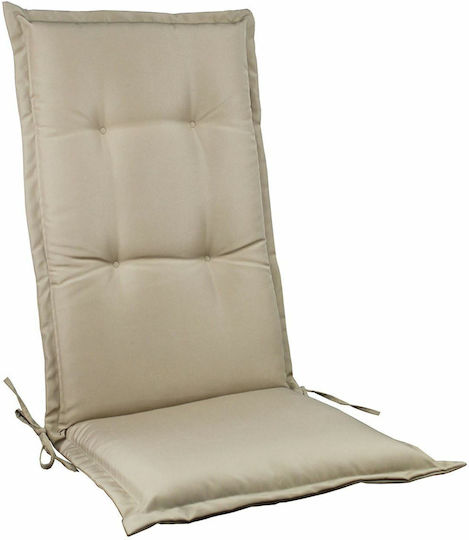 Woodwell Garden Chair Cushion with Backrest Flap Beige 117x45cm