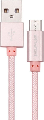 Awei CL-10 Geflochten USB 2.0 auf Micro-USB-Kabel Rosa 0.3m 1Stück