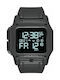 Nixon Regulus Digital Watch Battery with Black Rubber Strap