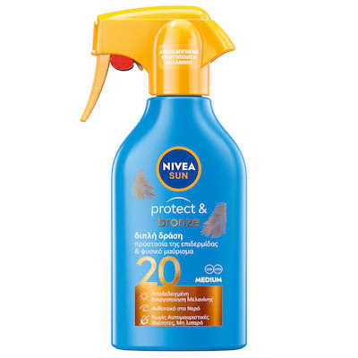 Nivea Protect & Bronze Wasserfest Sonnenschutz Lotion für den Körper SPF20 in Spray 300ml