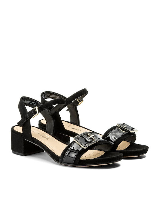 Orabella Shine Suede Sandals Anatomic Black