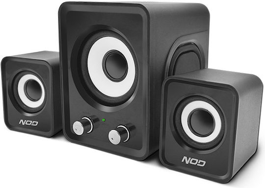 NOD Base 2 One Ηχεία Υπολογιστή 2.1 με Ισχύ 11W σε Μαύρο Χρώμα