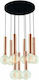 ARlight Pendant Light Copper for 9 Bulbs E27 60x120cm