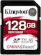 Kingston Canvas React SDXC 128GB Class 10 U3 V30 A1 UHS-I