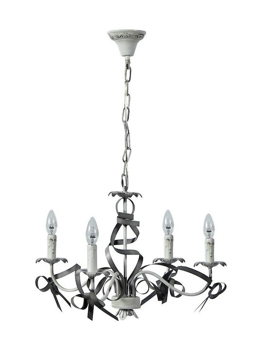 ARlight CW 2199/4 ΝΜ Chandelier Candlestick 4xE14 Gray 46cm 0104266