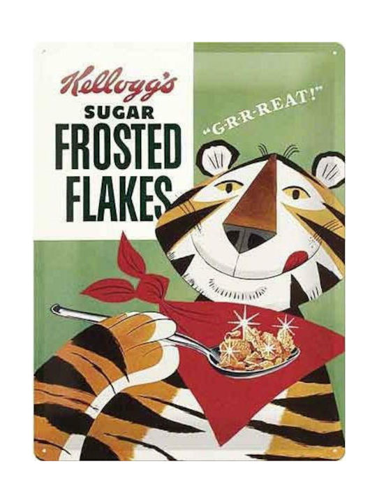 Nostalgic Art Metallic Wall Sign Kelloggs Frosted Flakes Tony Tiger 30cm 23132