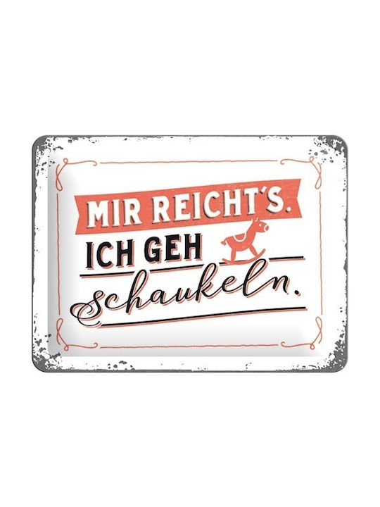 Nostalgic Art Sign Wall Decor made of Metallic Word Up Mir Reichts