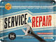 Nostalgic Art Sign Wall Decor made of Metallic Service Repair