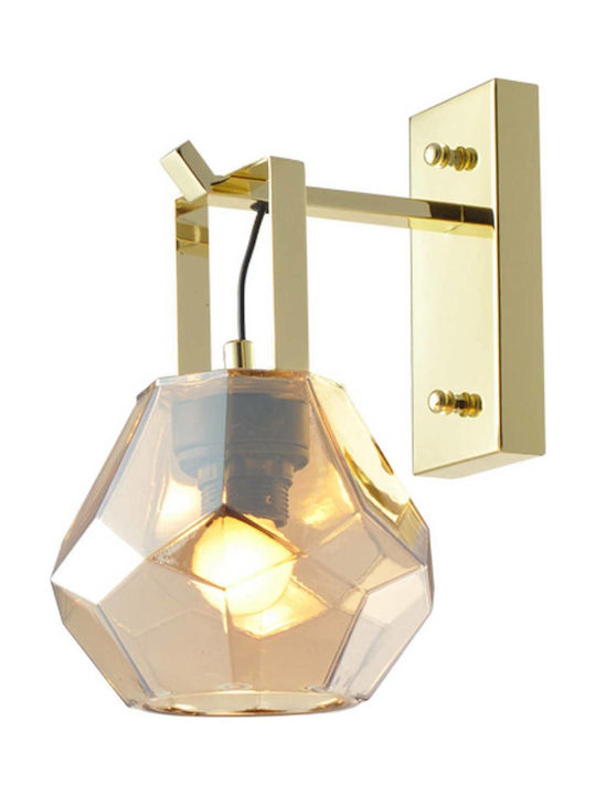 Aca Modern Lamp Wall with Socket E27 Gold 23x23...