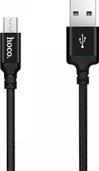 Hoco X14 High Speed Împletit USB 2.0 spre micro USB Cablu Negru 2m (HC-X14MBK-2M) 1buc