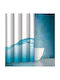 Saint Clair Seawater Des 602 Fabric Shower Curtain 180x200cm Blue 1728030217058