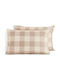 Nef-Nef Basic Plaid Σετ Μαξιλαροθήκες με Φάσα 52x72εκ. Beige