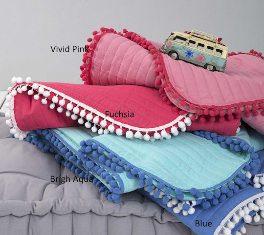 Nima Kids Quilt Single Finesse Blue 160x240cm