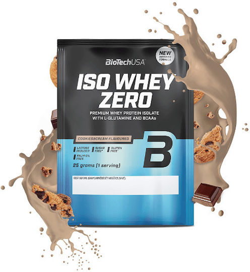 Biotech USA Iso Whey Zero Lactose Reduced Protein Whey Gluten Free with Flavor Cookies & Cream 25gr