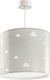 Ango Kids Plastic Single Ceiling Light E27 Sweet Dreams Grey 60W