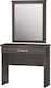 Zebrano Wooden Makeup Dressing Table Zebrano with Mirror 80x40x76cm