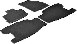 Lampa Set of Front and Rear Mats 4pcs from Carpet for Honda Civic Black