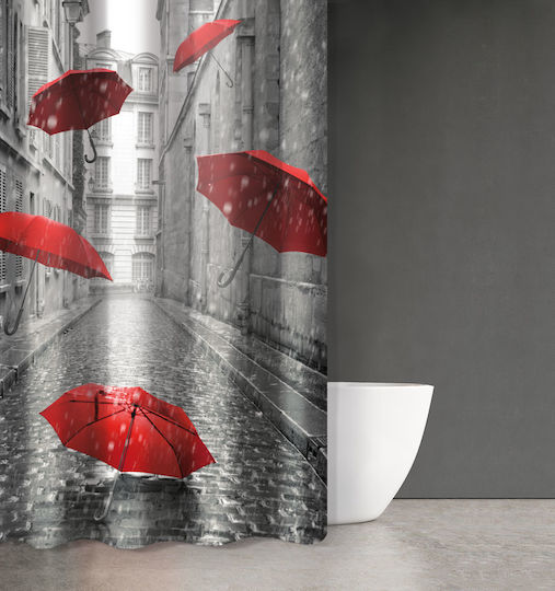 Saint Clair Abstract 102 Fabric Shower Curtain 180x200cm Multicolour 1728030217001