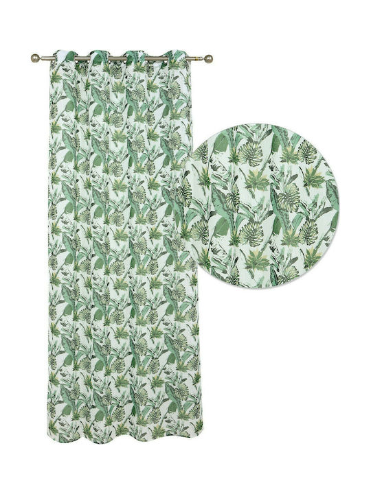 Das Home Curtain with Grommet 2178 Green 140x260cm