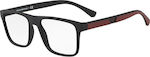 Emporio Armani Männlich Kunststoff Brillenrahmen mit Clip On Schwarz EA4115 50421W