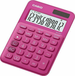 Casio MS-20UC Taschenrechner Buchhaltung 12 Ziffern in Fuchsie Farbe