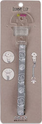 Minene Κορδέλα Πιπίλας Mi Dummy Clip Grey Skulls