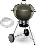 Weber Master Touch Ανοξείδωτη Στρογγυλή Ψησταριά Κάρβουνου με Καπάκι και Ρόδες 57εκ.