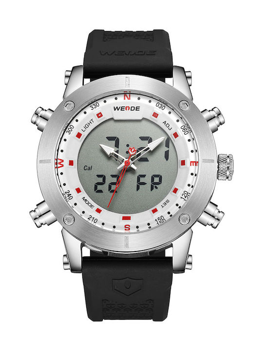 Weide Men's Watch 48mm Battery with Black Rubbe...