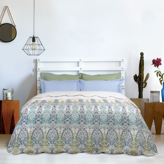 Das Home Happy Line 9410 Κουβερλί Υπέρδιπλο Πετρόλ 220x240cm