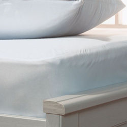 Nef-Nef Double Waterproof Terry Mattress Cover Fitted Πετσετέ White 140x200+30cm