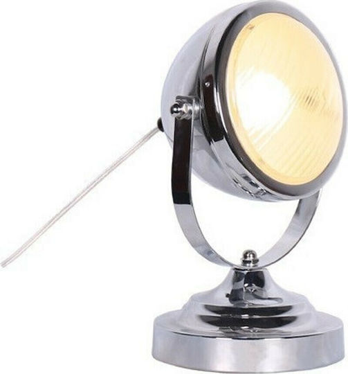 Aca Harley Dekorative Lampe mit Fassung für E14 Lampe Silber