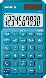 Casio Αριθμομηχανή Λογιστική Τσέπης SL-310UC 10 Ψηφίων σε Μπλε Χρώμα