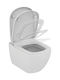 Ideal Standard Tesi HF Wandhängende Toilette mit Schlank Deckel Sanftes Schließen Weiße