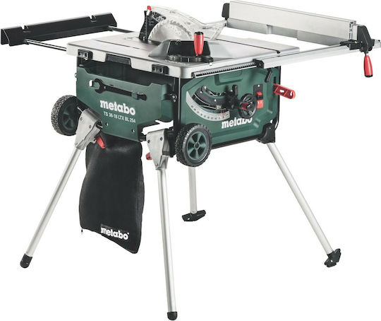 Metabo TS 36-18 LTX BL 254 Δισκοπρίονο Πάγκου Μπαταρίας με Δίσκο Κοπής Διαμέτρου 254mm & Ταχύτητα Κοπής 5000rpm